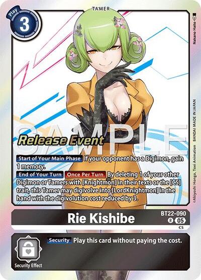 Rie Kishibe (#BT22-090 R) (Cyber Eden Release Event Cards)