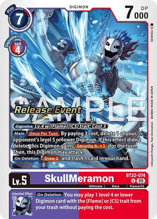 SkullMeramon (#BT22-074 U) (Cyber Eden Release Event Cards) Near Mint Foil