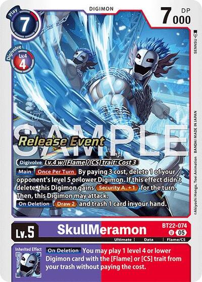SkullMeramon (#BT22-074 U) (Cyber Eden Release Event Cards)