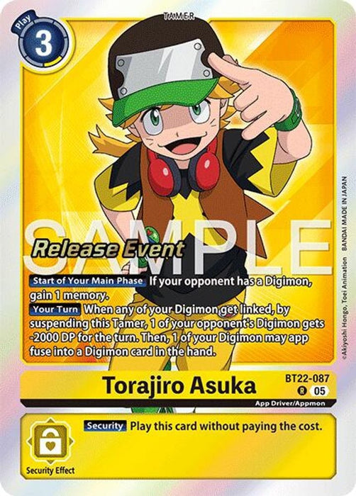 Torajiro Asuka (#BT22-087 R) (Cyber Eden Release Event Cards) Near Mint Foil