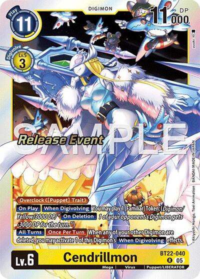 Cendrillmon (#BT22-040 R) (Cyber Eden Release Event Cards)