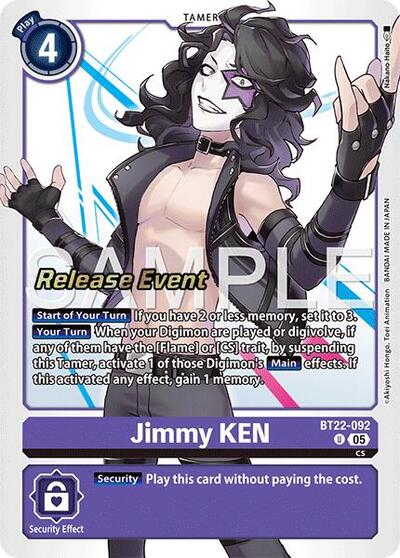 Jimmy KEN (#BT22-092 U) (Cyber Eden Release Event Cards)