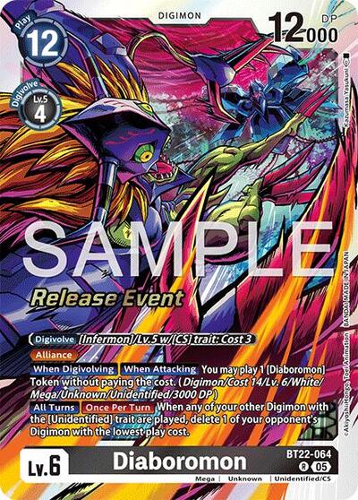 Diaboromon (#BT22-064 R) (Cyber Eden Release Event Cards)