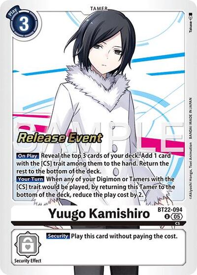 Yuugo Kamishiro (#BT22-094 U) (Cyber Eden Release Event Cards)