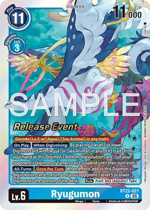 Ryugumon (#BT22-027 R) (Cyber Eden Release Event Cards) Near Mint Foil