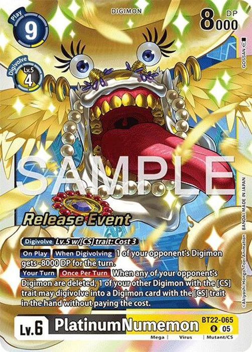 PlatinumNumemon (#BT22-065 R) (Cyber Eden Release Event Cards) Near Mint Foil