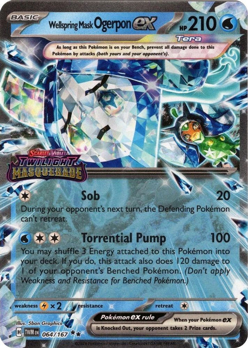 Wellspring Mask Ogerpon ex (Twilight Masquerade Stamp) (#064/167) (Miscellaneous Cards & Products) Near Mint Holofoil