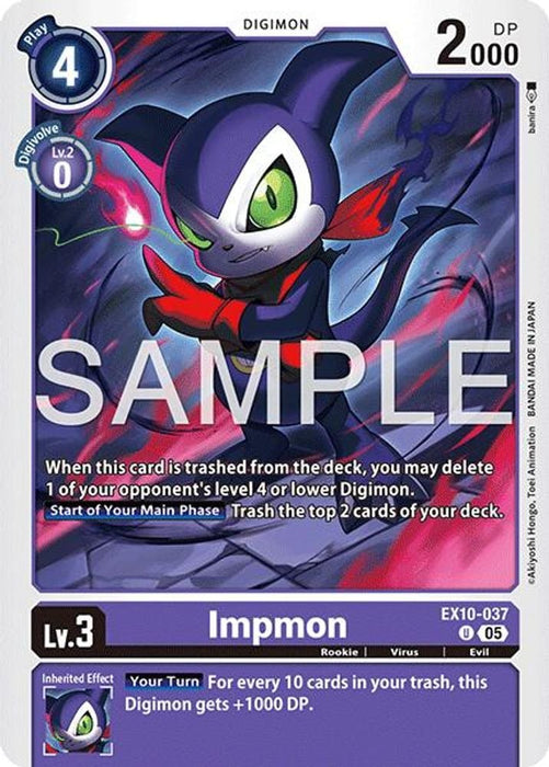 Impmon (#EX10-037 U) (Sinister Order) Near Mint