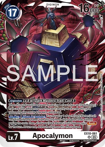 Image for Apocalymon (EX10-061 SR) - Digimon Card Game