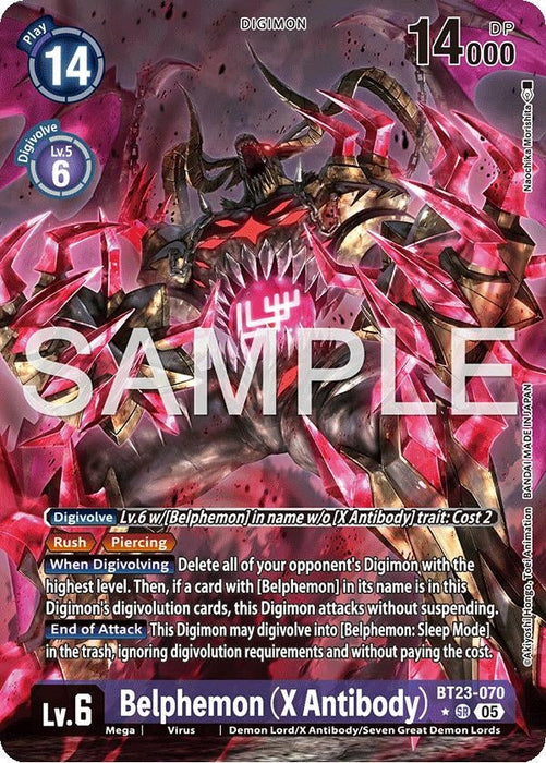 Image for Belphemon (X Antibody) (Alternate Art) (BT23-070 SR) - Digimon Card Game