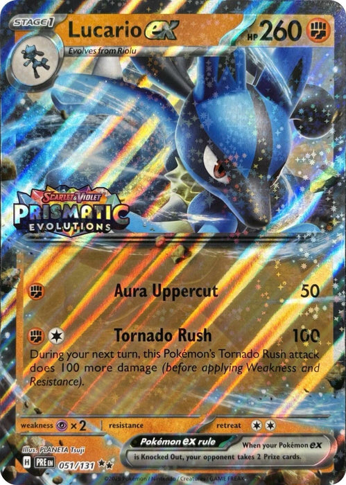 Lucario ex (051/131) (Prismatic Evolutions Stamp) [Scarlet & Violet: Prismatic Evolutions]