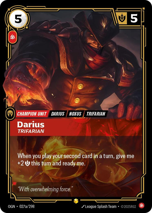 Image for Darius - Trifarian (Alternate Art) (027a/298) - Riftbound: League of Legends Trading Card Game