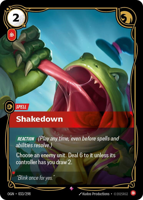 Image for Shakedown (033/298) [Origins] - Riftbound: League of Legends Trading Card Game