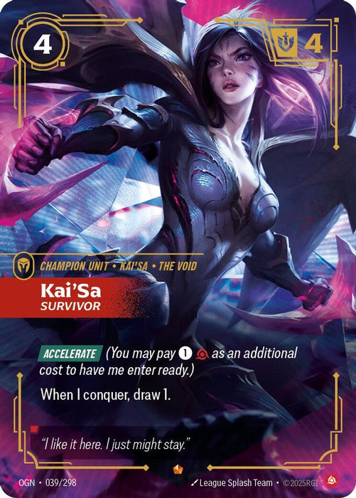 Kai'Sa - Survivor (#039/298) (Origins) Near Mint Foil