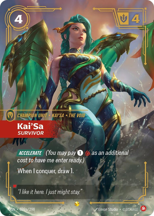 Image for Kai'Sa - Survivor (Alternate Art) (039a/298) - Riftbound: League of Legends Trading Card Game