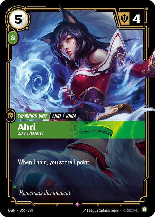Ahri - Alluring (#066/298) (Origins) Near Mint Foil