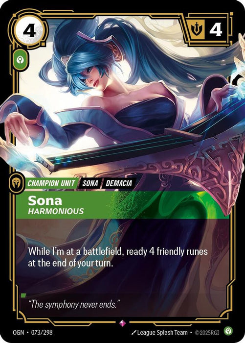 Sona - Harmonious (#073/298) (Origins) Near Mint Foil