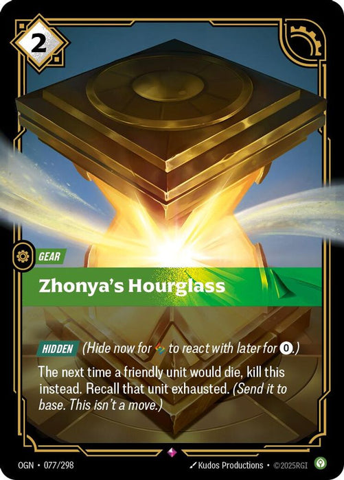 Zhonya's Hourglass (#077/298) (Origins) Near Mint Foil