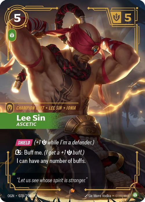 Lee Sin - Ascetic (#078/298) (Origins) Near Mint Foil