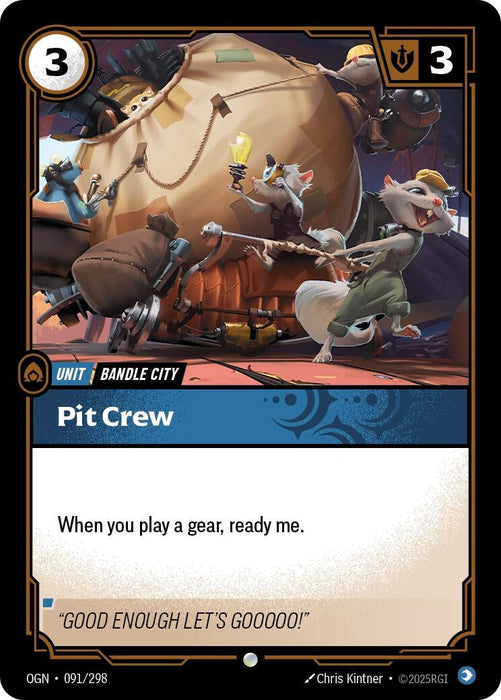 Image for Pit Crew (091/298) [Origins] - Riftbound: League of Legends Trading Card Game