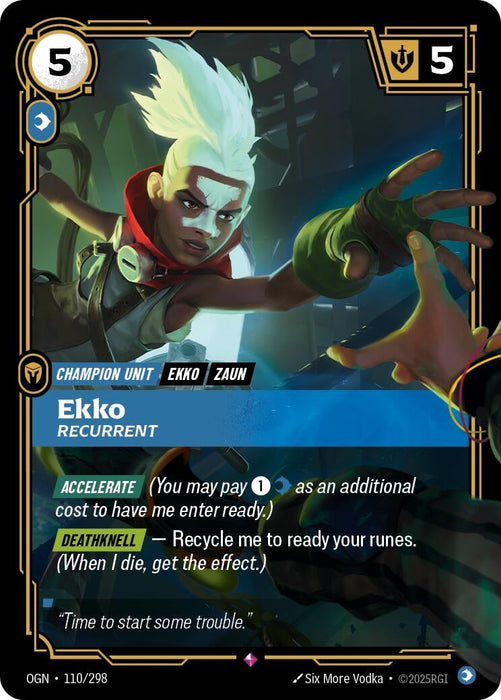 Image for Ekko - Recurrent (110/298) [Origins] - Riftbound: League of Legends Trading Card Game
