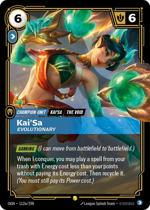 Image for Kai'Sa - Evolutionary (Alternate Art) (112a/298) [Origins] - Riftbound: League of Legends Trading Card Game