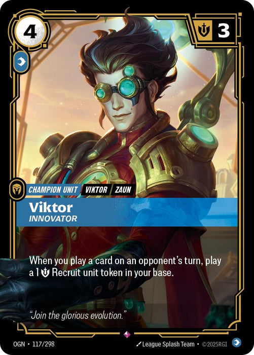Image for Viktor - Innovator (117/298) [Origins] - Riftbound: League of Legends Trading Card Game