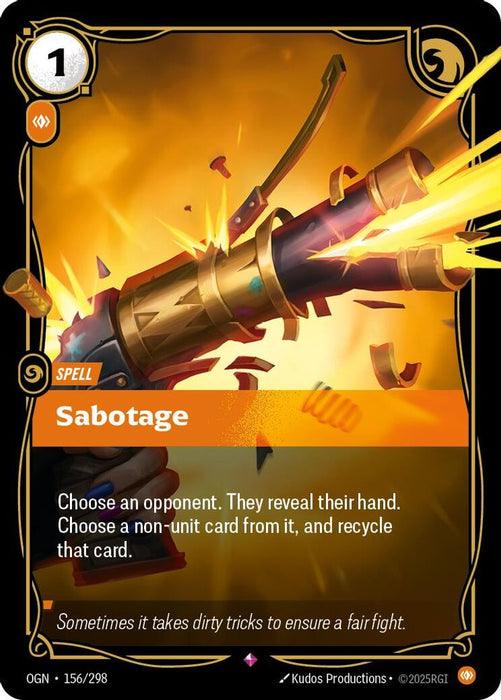 Sabotage (#156/298) (Origins) Near Mint Foil