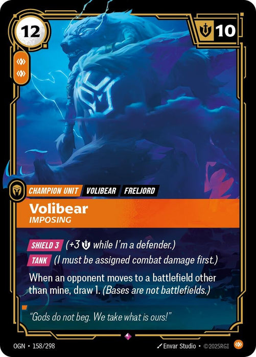 Image for Volibear - Imposing (158/298) [Origins] - Riftbound: League of Legends Trading Card Game