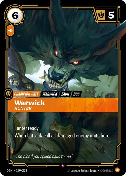 Warwick - Hunter (#159/298) (Origins) Near Mint Foil