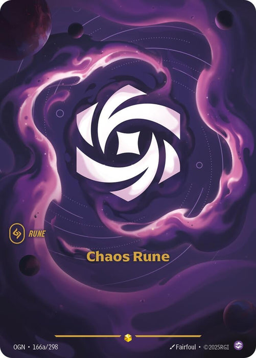 Image for Chaos Rune (Alternate Art) (166a/298) [Origins] - Riftbound: League of Legends Trading Card Game