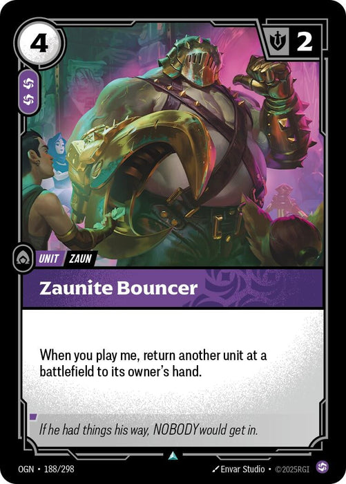 Image for Zaunite Bouncer (188/298) - Riftbound: League of Legends Trading Card Game