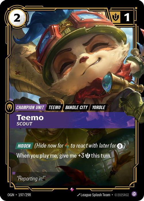 Teemo - Scout (#197/298) (Origins) Near Mint Foil