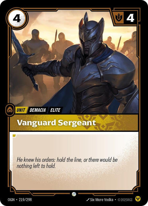 Image for Vanguard Sergeant (219/298) [Origins] - Riftbound: League of Legends Trading Card Game