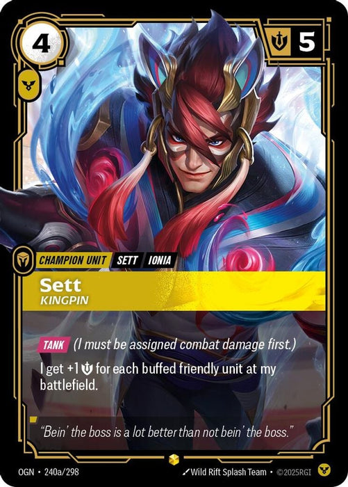 Sett - Kingpin (Alternate Art) (#240a/298) (Origins) Near Mint Foil