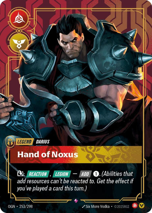 Image for Darius - Hand of Noxus (253/298) [Origins] - Riftbound: League of Legends Trading Card Game