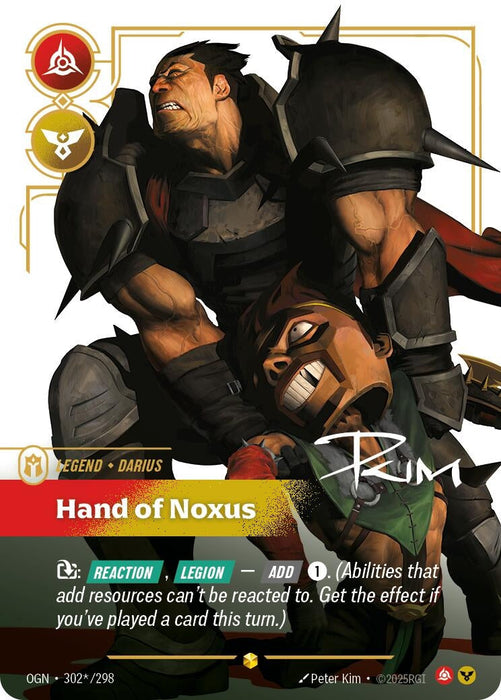 Image for Darius - Hand of Noxus (Signature) (302*/298) [Origins] - Riftbound: League of Legends Trading Card Game