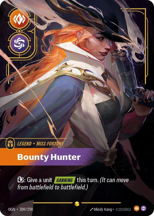 Image for Miss Fortune - Bounty Hunter (Overnumbered) (309/298) [Origins] - Riftbound: League of Legends Trading Card Game