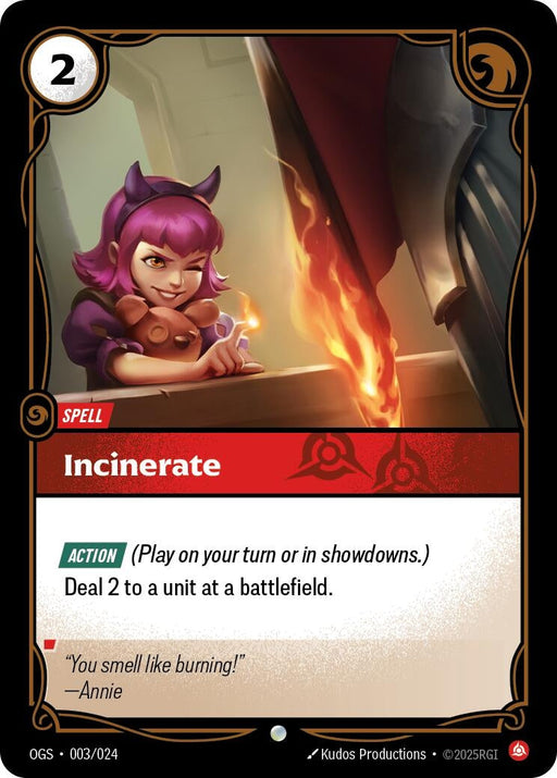 Image for Incinerate (003/024) - Riftbound: League of Legends Trading Card Game
