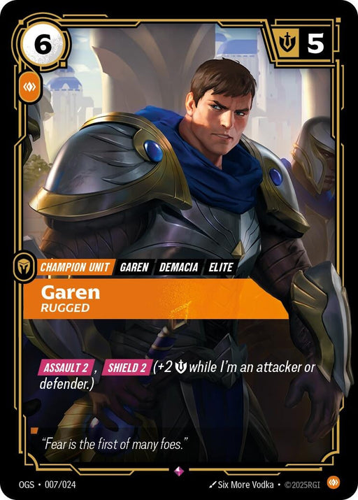 Image for Garen - Rugged (007/024) - Riftbound: League of Legends Trading Card Game