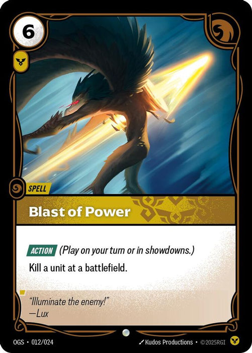 Blast of Power (#012/024) (Origins: Proving Grounds) Near Mint