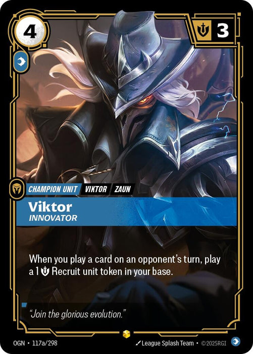 Image for Viktor - Innovator (Alternate Art) (117a/298) [Origins] - Riftbound: League of Legends Trading Card Game
