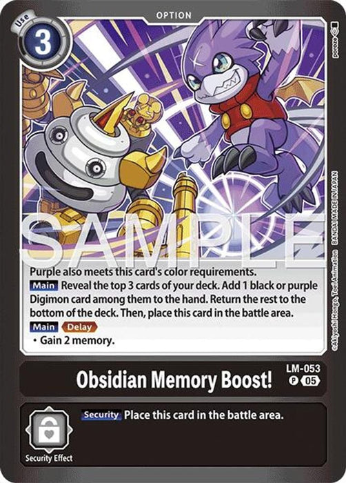 Obsidian Memory Boost! (#LM-053 P) (Limited Card Pack -Another Knight-) Near Mint Foil