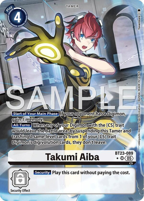 Image for Takumi Aiba (Alternate Art) (BT23-089) - Digimon Card Game