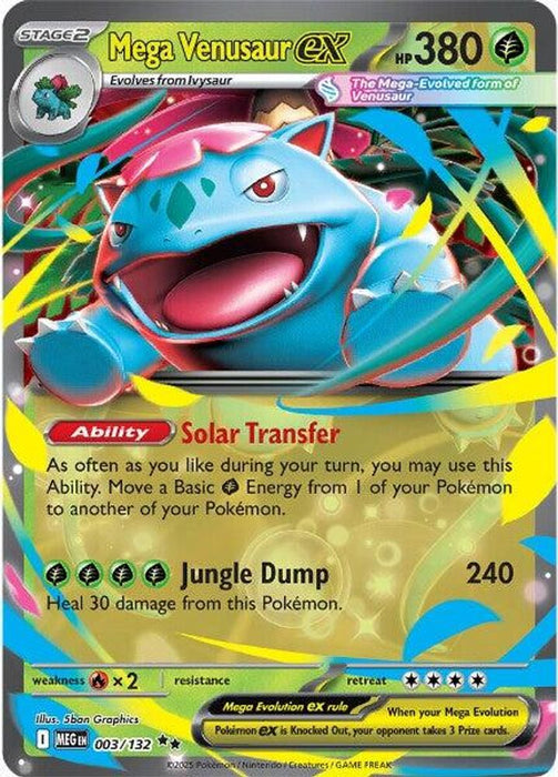Mega Venusaur ex 003 132 (#003/132) (ME01: Mega Evolution) Near Mint Holofoil