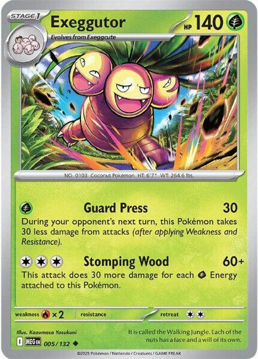 Exeggutor 005 132 (#005/132) (ME01: Mega Evolution) Near Mint Reverse Holofoil