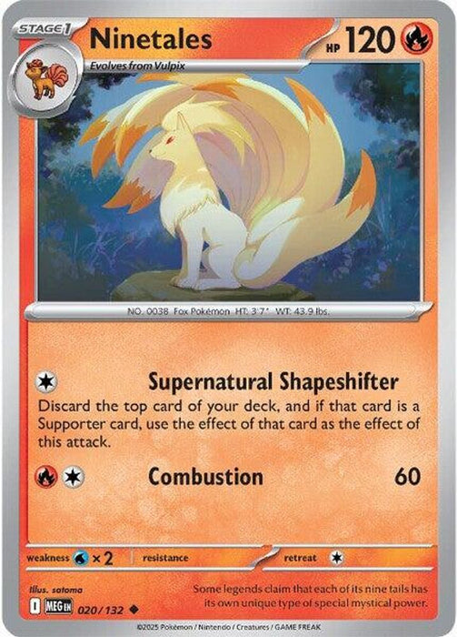 Ninetales (#020/132) (ME01: Mega Evolution) Near Mint Reverse Holofoil