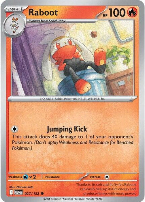 Raboot (#027/132) (ME01: Mega Evolution) Near Mint Reverse Holofoil
