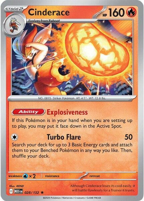 Cinderace (#028/132) (ME01: Mega Evolution)