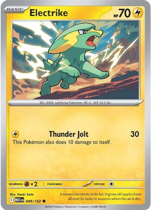 Electrike (#049/132) (ME01: Mega Evolution) Near Mint Reverse Holofoil